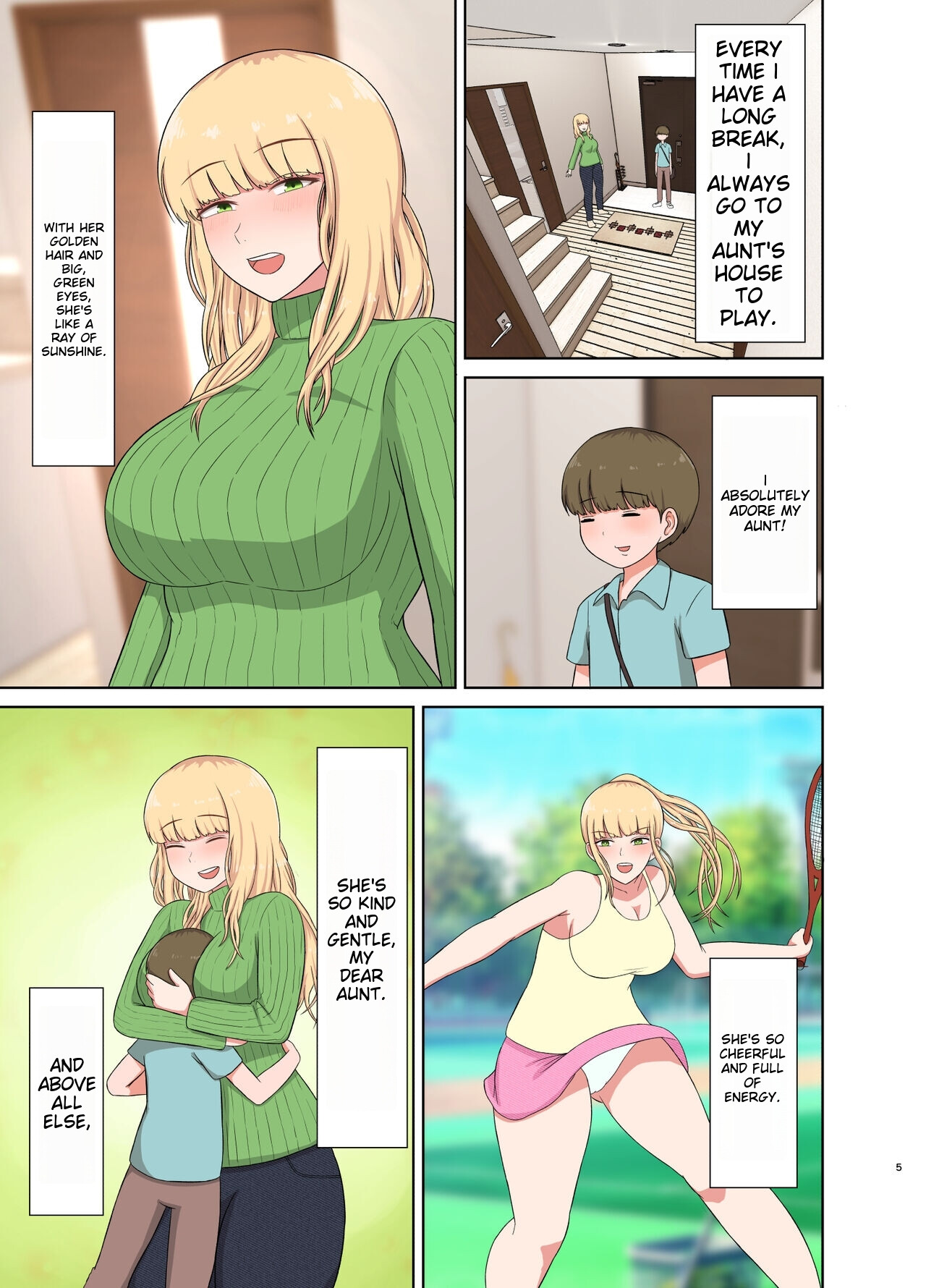 Hentai Manga Comic-Blonde Aunt's Sleep Rape-Read-4